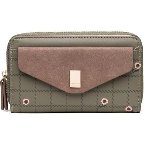 Ladies wallet small fresh printing medium long wallet wallet female card bag