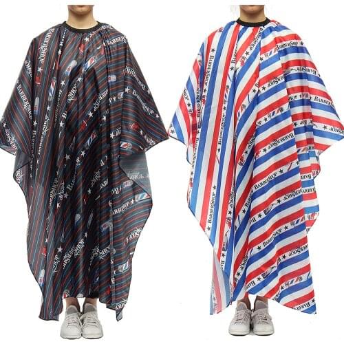 1Pc Haircut Hairdressing Chambray Apron Polyester Material 2 Color Hair Styling Design Supplies Salon Barber 156*140cm Wrap Gown