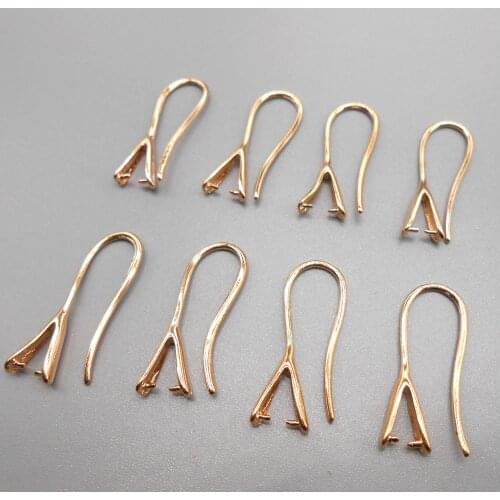 10PCS more choice wholesale Rose gold earrings jewelry accessories DIY crafts cufflinks earrings hook crystal cubic zirconi