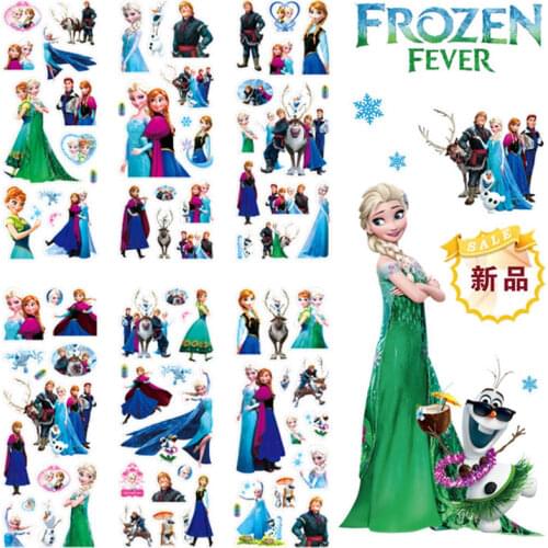 10 Pcs /lot frozen elsa and Anna 2019 New Disney Girl Princess 3d Bubble Cartoon Sticker
