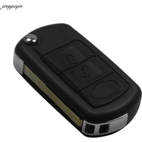 Jingyuqin 10pcs/lot Replacement Shell Folding Flip Remote Key Case Fob 3 Button for LAND ROVER Range Rover Sport LR3 Discovery