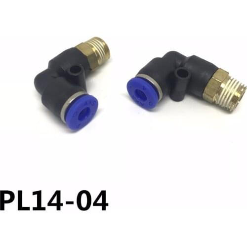 10Pcs PL14-04 En Forme de L Raccord Pneumatique Rapide Free Shipping PL14-4