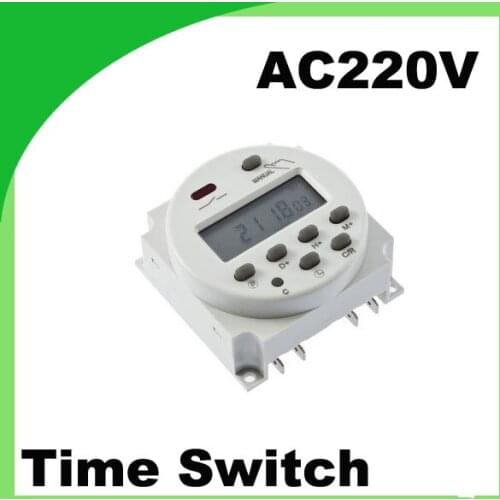 220VAC 16A LCD Programmable digital timer switch CN101A timer relay