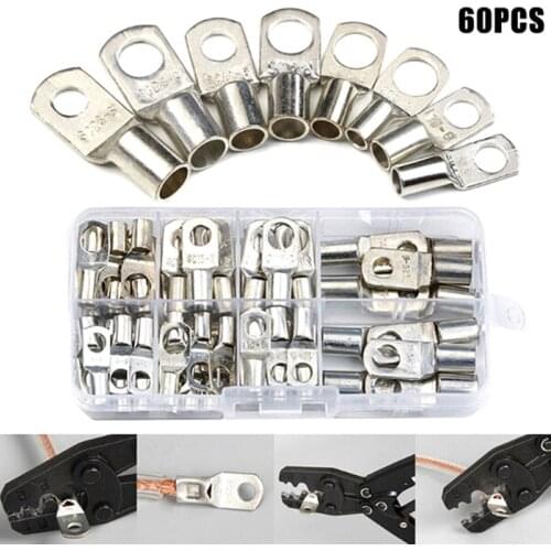 60Pcs SC6-25 series Copper terminal block Terminals connector set Electrical equipment accessories set