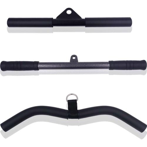 Gym Fitness Straight Bar LAT Pull Down Bar Cable Machine Attachment for Muscle Building Strength Workout Press Down Accessories