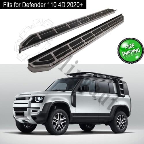 Running board fits for L.and Rover Defender L663 4D 110 2020 2021+ side steps nerf bar car pedal side stairs side bar 2PCS