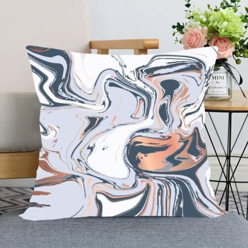 Nordic Style Marble Textures Pillow Case For Home Decorative Pillows Cover Invisible Zippered Throw PillowCases 40X40,45X45cm