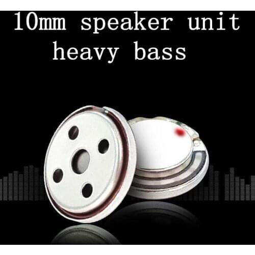 10mm speaker unit subwoofer copper ring white magnetic moving ring headphone speaker 10pcs