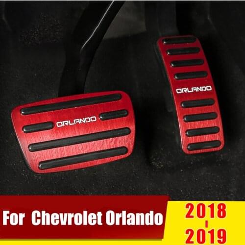 For Chevrolet Orlando 2018 2019 AT Car Styling Accelerator Gas Pedal Brake Pedals Non Slip Cover Case Pads Trim Accessories
