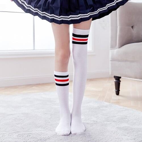 Children Socks Striped Long Socks Women Long Stockings Warm Thigh High Socks For Girls New Fashion Striped Dance Knee Socks