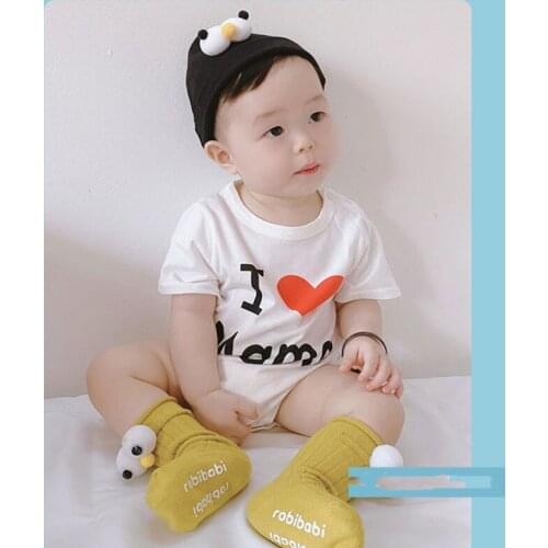 Summer Baby Girls Romper Cartoon print love mom Short sleeve Romper Onepiece Newborn Clothes