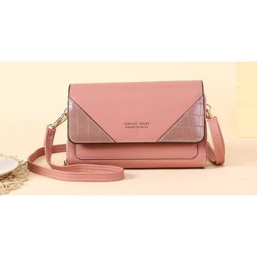 Patchwork Multi Card Cell Phone Pocket for Women Zipper Crossbody Bags Lady Shoulder Messenger Bags Mini Card Holder bolso mujer