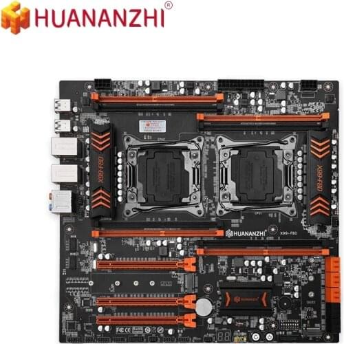 HUANANZHI X99-F8D X99 motherboard supports Intel Dual CPU X99 LGA 2011-3 E5 V3 DDR4 RECC 256GB M.2 NVME NGFF USB3.0 E-ATX Serve
