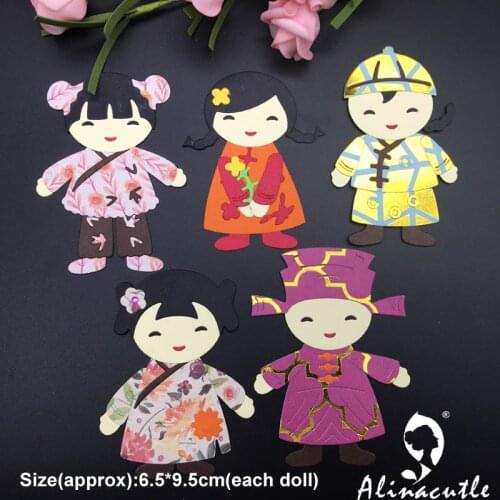 Die Cut METAL CUTTING DIES cut Chinese doll girl boy Alinacraft Scrapbook paper craft album card punch knife art cutter