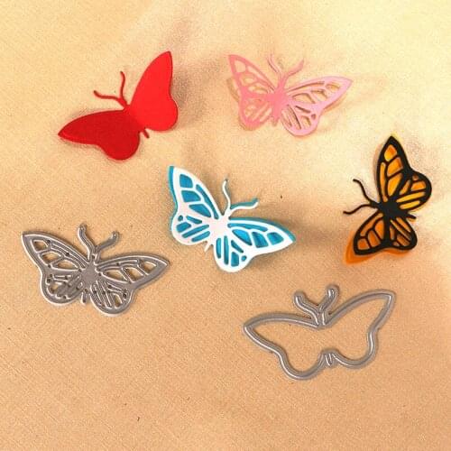DUOFEN METAL CUTTING DIES 010276 2pcs small butterflies set embossing stencil DIY Scrapbook Paper Album 2018 new