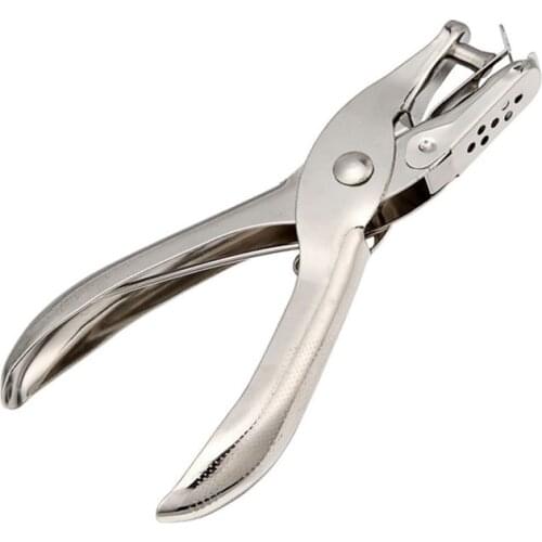 Metal Single Hole Puncher Hand Paper Punch Single Hole Scrapbooking Punches 8 Pages Leathercraft Punching Leather Hole Punches