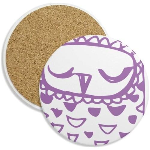 Cartoon Closed Eyes Bird Animal Pet Stone Drink Ceramics Coasters for Mug Cup Gift 2pcs