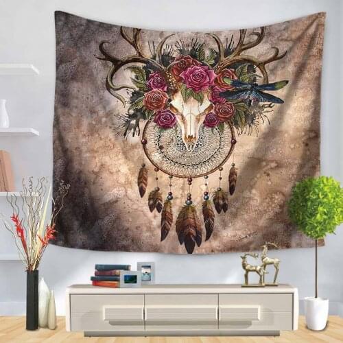 Eye Dream catcher Tapestry Wall Hanging Polyester Fiber Throw Bohemian Door Curtain Bedspread Home Decor Drop Shipping Rectangle
