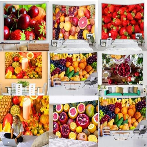 Fruit pattern macrame wall hanging witchcraft supplies Decoration for bedroom cute room decor Wall tapestry Room decor Hippie