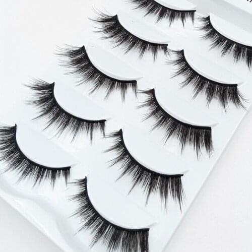 NEW 5pairs Mink Eyelashes 3D Mink Lashes Thick HandMade Full Strip Lashes Cruelty Free Mink Lashes False Eyelashes Makeup