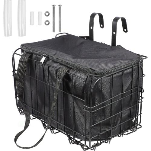 2pcs Useful Prime Hanging Basket Bike Front Basket For Mountain Bike Folding Bike