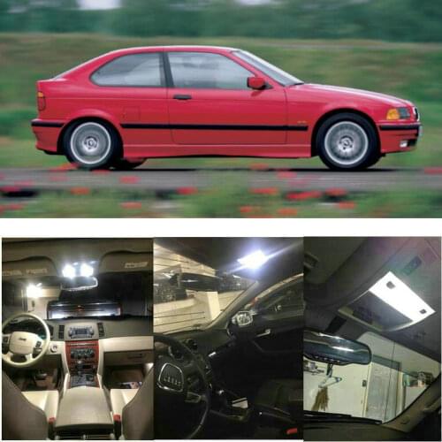 9x LED interior lighting complete set For BMW 3er E36 Compact reading light rear lights error free