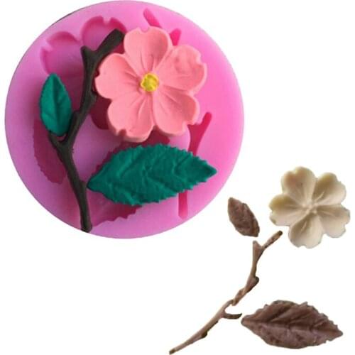 Silicone Cake Mold 3D Peach Blossom Bakeware Cake Decorating Tools Chocolate Candy Baking Dish Pastry Molds