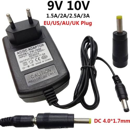 9V 10V 4.0x1.7mm 1.5A 2A 2.5A 3A Universal AC DC Power Adapter Supply 9 10 volt Converter Switching ac/dc adaptor adaptador