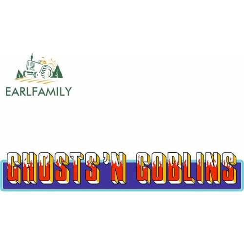 EARLFAMILY 13cm x 2.2cm for Ghosts'N Goblins Vinyl Car Sticker Custom Printing Laptop Windshield Occlusion Scratch Decals