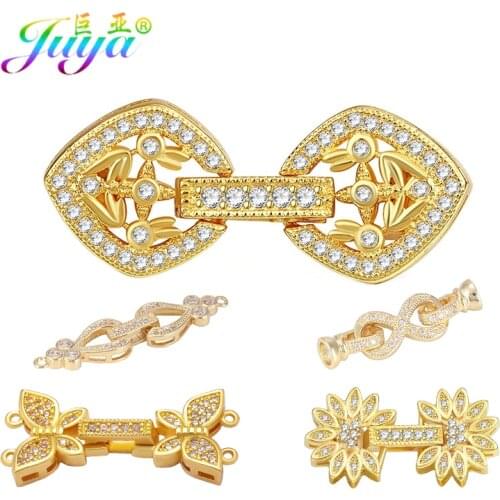 Juya DIY Pearls Bracelet Necklace Making Components Handmade Connector Fastener Lock Clasps Beadwork Jewelry Clasps Supplies