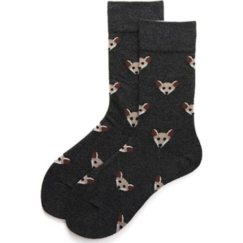 Women Men Solid Fox Cotton Sport Socks Ankle Sock Unisex Animal Print Short Winter Socks 5 pairs/ lot AL202SC