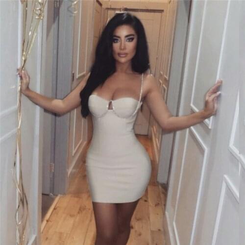 Women Sexy Bandage Dress Summer Strapless New Fashion Diamonds Bodycon Mini Dresses Vestidos Strap Party Club Outfits