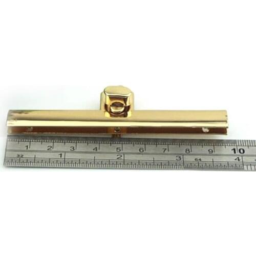 9.5 cm Gold DIY bag long bar lock twist buckle lock