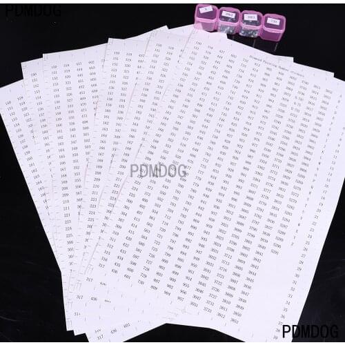2/3/5/10/20/50/100pcs DMC Colour Number stickers for Diamond painting Storage Box
