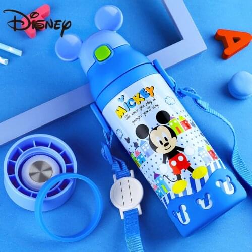 Disney baby water cup 1-2 years old 3 baby vacuum cup male drop proof kindergarten drinking cup children sippy cup
