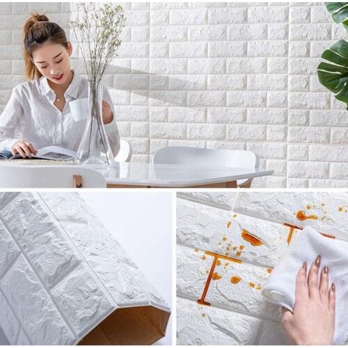 3D Wall Sticker Waterproof Home Decor Wall Cladding Self Adhesive Wallpaper For Living Room Bedroom 3D Wall Panel wall sticker