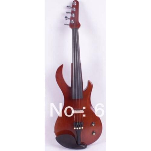 4/4 Electric Violin Solid wood 20--18# brown color guitar neck 4 string