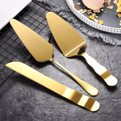 Household Cake Knife Fruit Fork Cake Shovel Baking Gadget 304 Stainless Steel Moon Cake Knife and Fork Tools