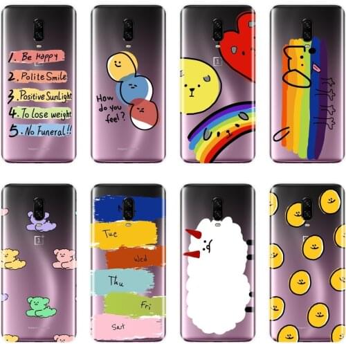 Rainbow Dog Cute Phone Case Silicone For OnePlus 3 3T 5 5T 6 6T 7 7 Pro Soft Back Cover For One Plus 3 3T 5 5T 6 6T 7 7 Pro Case