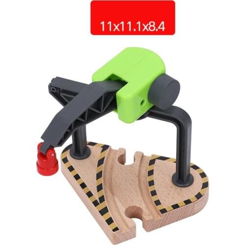 Bang Crane Wood Magnetic Track Move Crane Tender Colectable Toy Wooden Train Railway Accessories For Brio Kids Gift