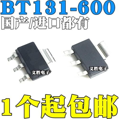 Bidirectional thyristor BT131-600 BT131 SOT-223 BT131W-600 1A 600V Thyristor, bidirectional thyristor