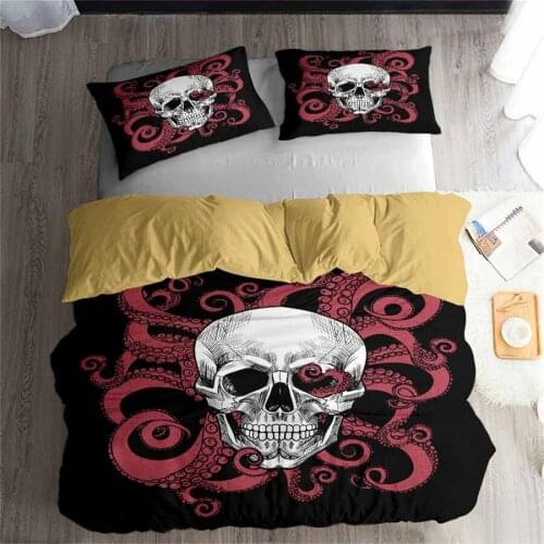 HELENGILI 3D Bedding Set Octopus Print Duvet Cover Set Lifelike Bedclothes with Pillowcase Bed Set Home Textiles #ZY-14
