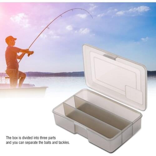 Fishing Tackle Box 3 Compartments Fishing Lure Box Bait Lure Hooks Box Storage Case Fishing Lure Squid Jig Pesca Container