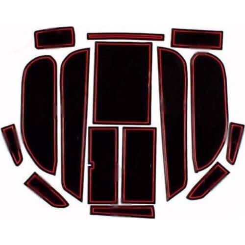 For Honda Civic 8th 2008 2009 2010 2011 Blue Car Interior Door Mat Non-slip Cup Pads 15pcs With Logo Car Styling