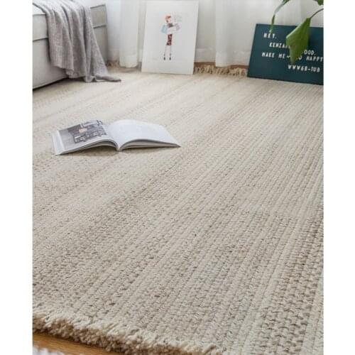 Large Carpets For Living Room European Hand-Woven Natural Wool Rugs Coffee Table Bedroom Sofa Tapis Salon Deco Modern House