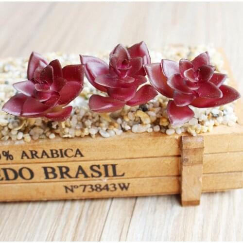 Purple Series Simulation Succulent Potted Plants Head Creative DIY Office Home Decoration Potted Accessory Artificial Flower 1Pc