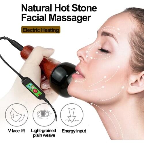 BianStone Face Massager Heating Massage Lifting Wrinkle Remove Promote Blood Circulation Face Massage Relaxation Skin Care Tool