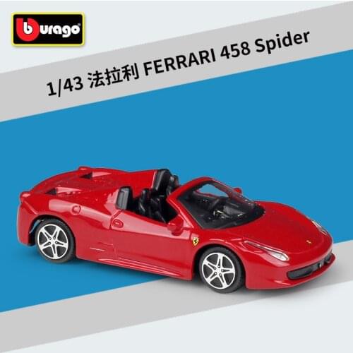 Bburago 1: 43 Ferrari 458 Spider rad alloy car model Collection Gift Decoration toy