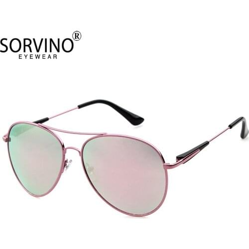 New Fashion Pilot Sunglasses Big Frame Double Bridge Y18 Ladies High Quality Color Film Men Colorful Lens Retro Metal Glasses