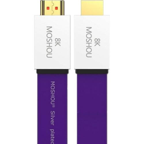 MOSHOU HDMI-compatible 2.1 Cable Ultra-HD (UHD) 8K HDMI-compatible 2.1 Cable 48Gbs with Audio & Ethernet Cord
